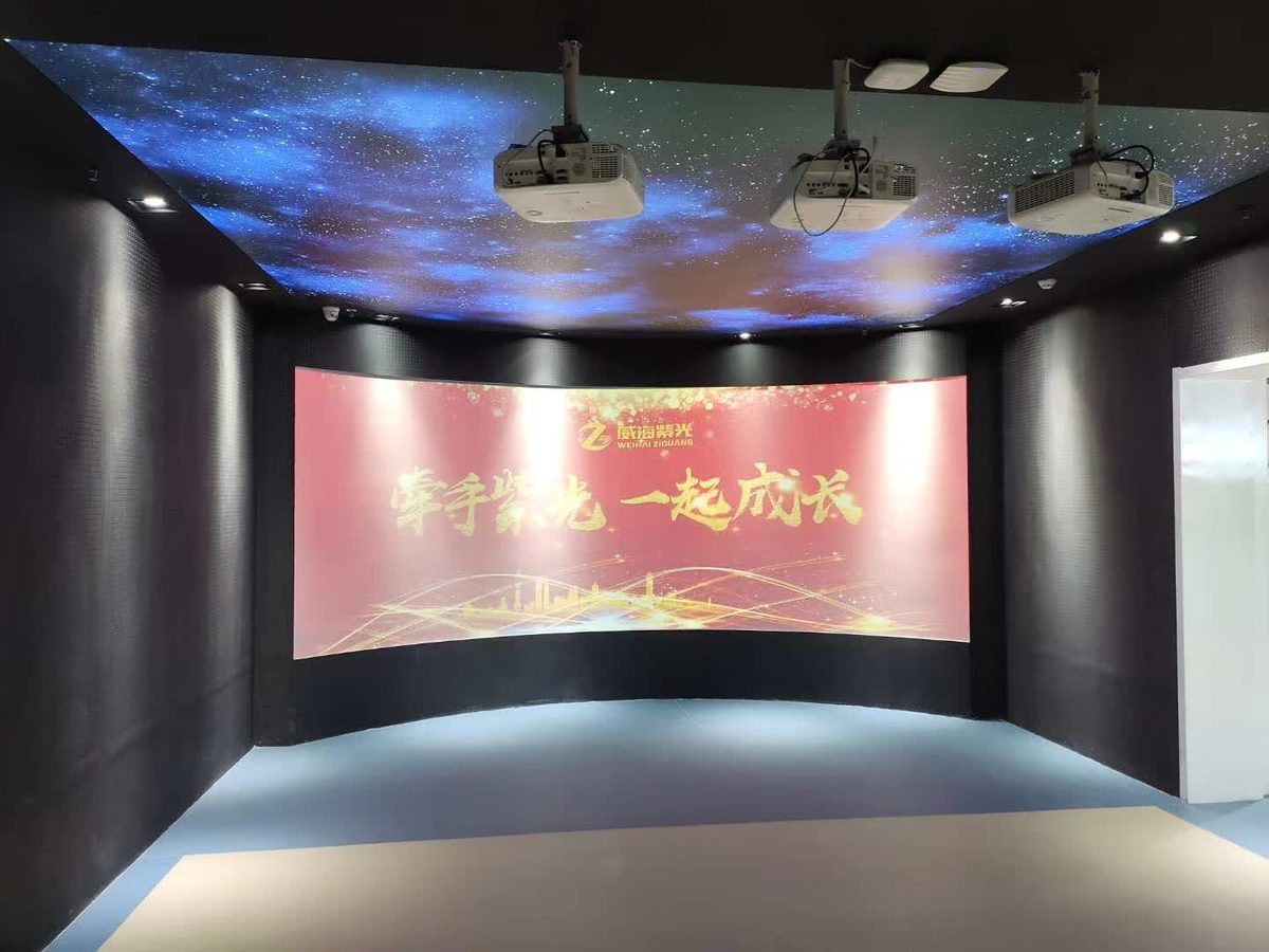 山东威海 紫光生物医药 多媒体展厅调试完成 当天两个生物医药的展厅验收 — 威海 数字展厅项目