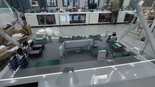 武汉理工大学 工业实训展示厅2.5米的全息沙盘安装完成 — 武汉理工大学 数字展厅项目
